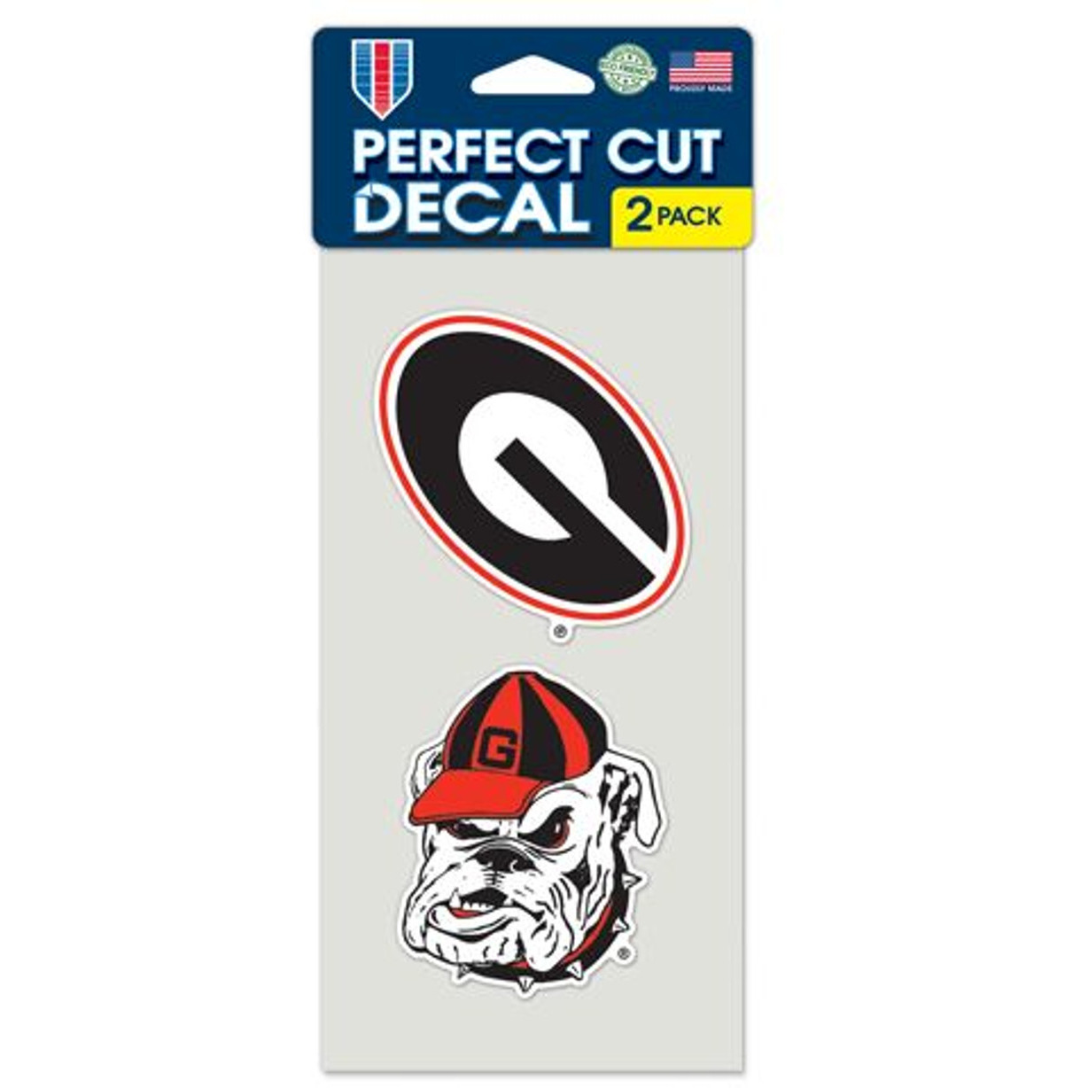 Georgia Bulldogs Set of 2 Die Cut Decals