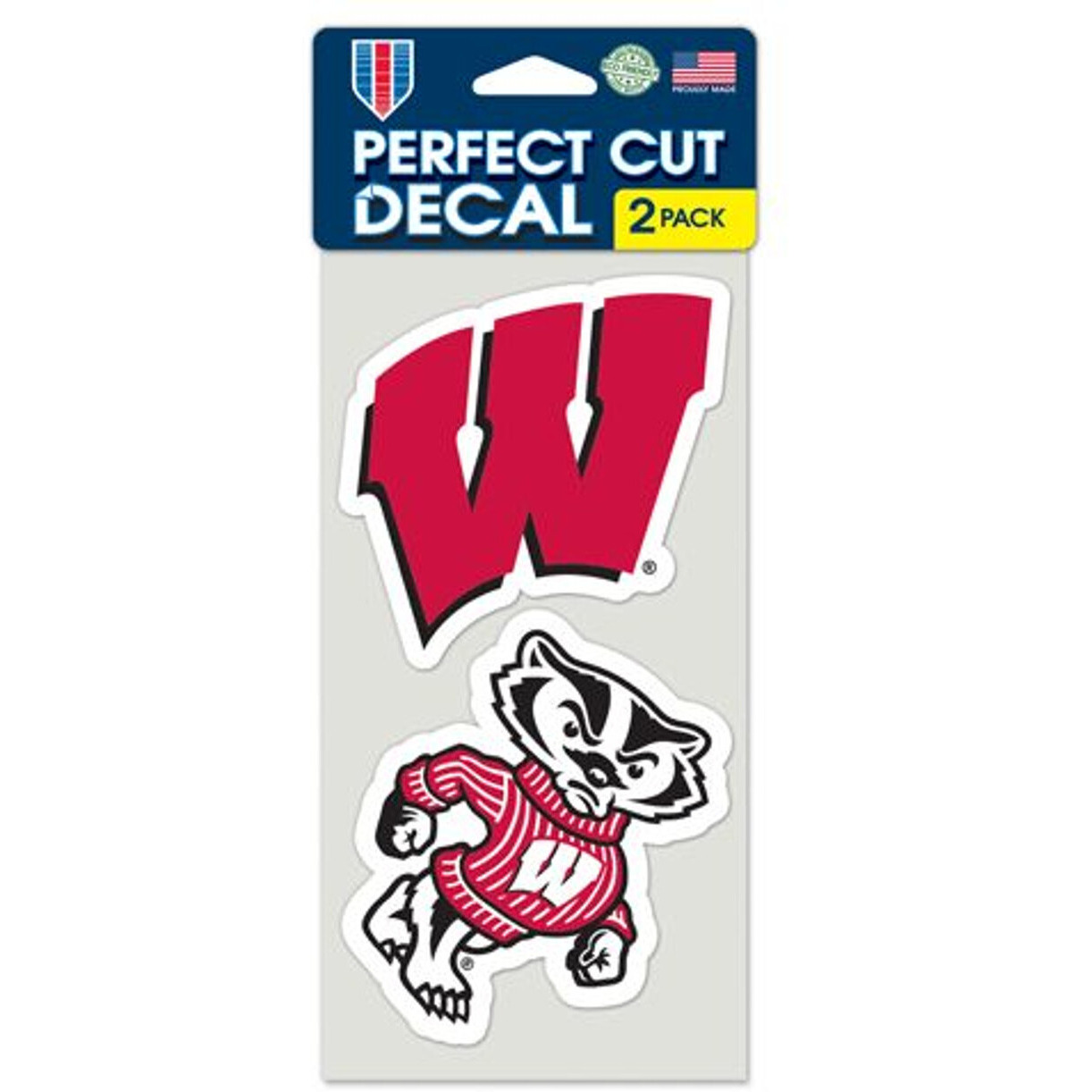 Wisconsin Badgers Set of 2 Die Cut Decals