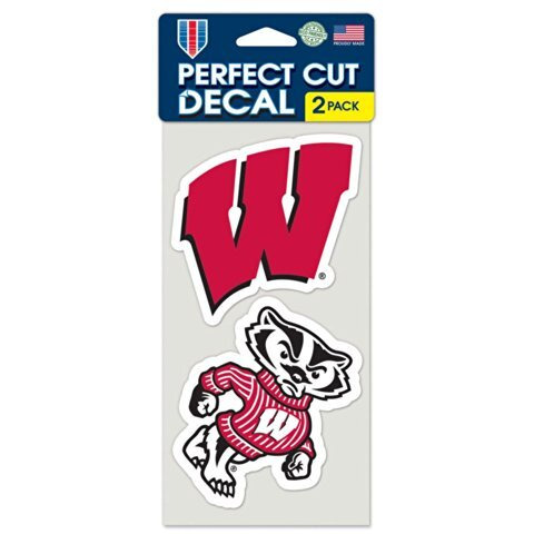Wisconsin Badgers Set of 2 Die Cut Decals
