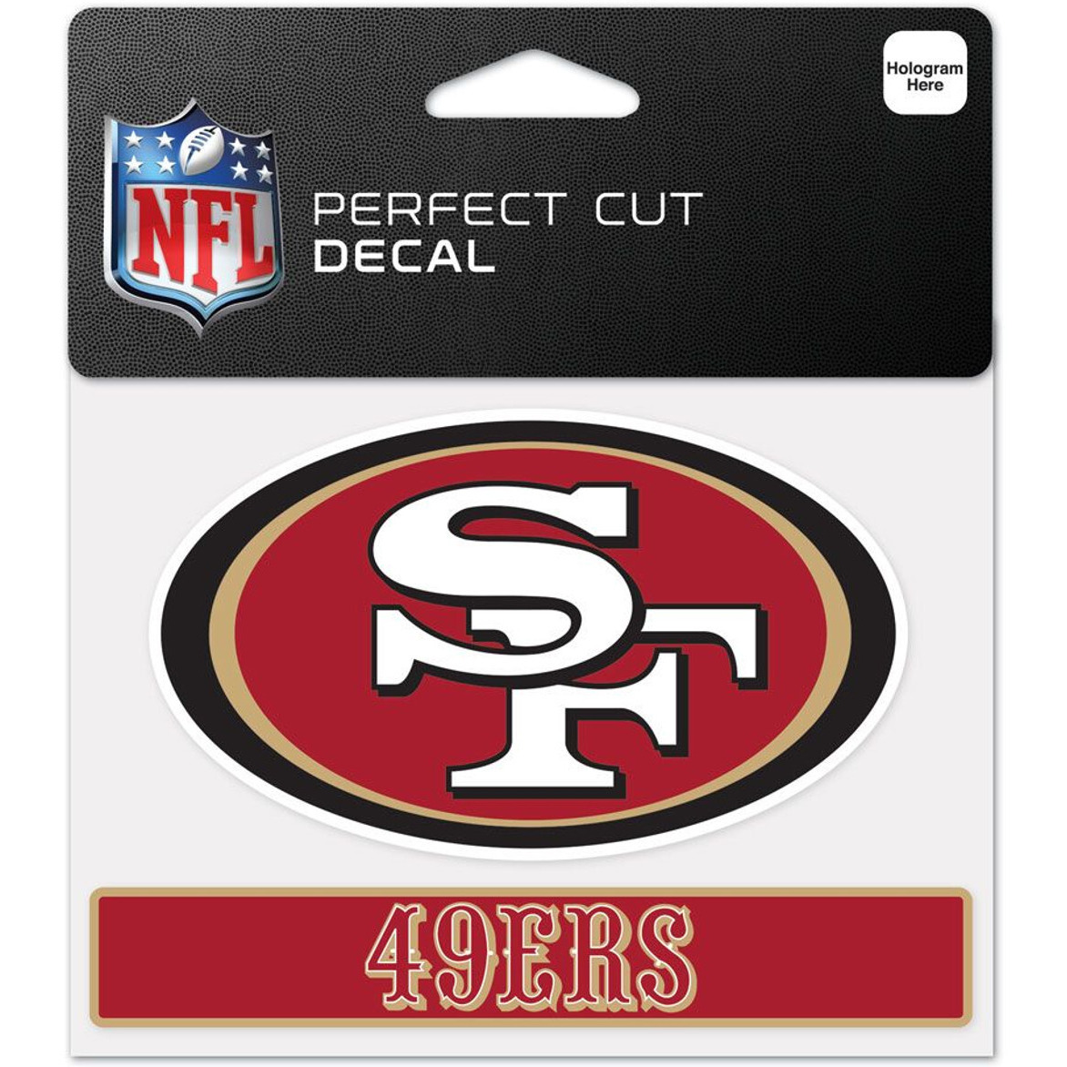 San Francisco 49ers Decal 4.5x5.75 Perfect Cut Color