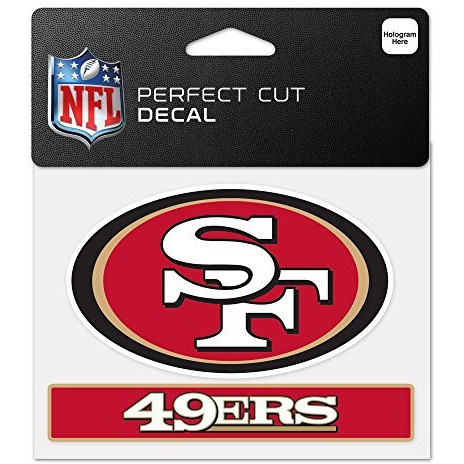 San Francisco 49ers Decal 4.5x5.75 Perfect Cut Color