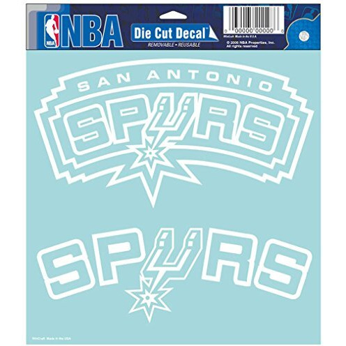 San Antonio Spurs Decal 8x8 Die Cut White