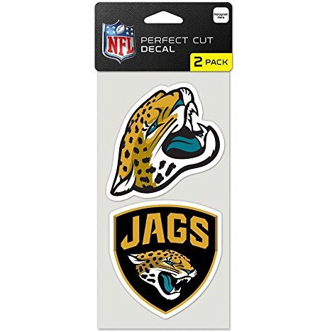 Jacksonville Jaguars Decal 4x4 Perfect Cut Set of 2