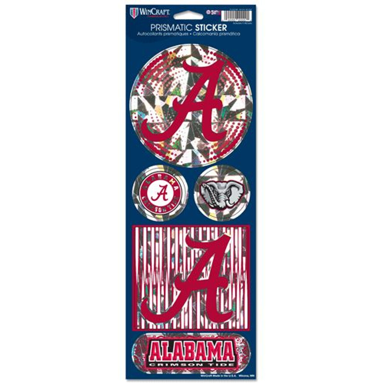 Alabama Crimson Tide Stickers Prismatic