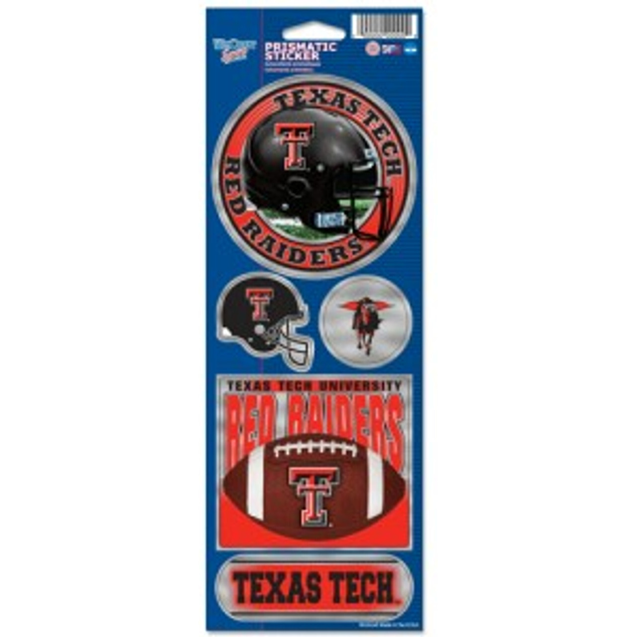 Texas Tech Red Raiders Stickers Prismatic - Special Order