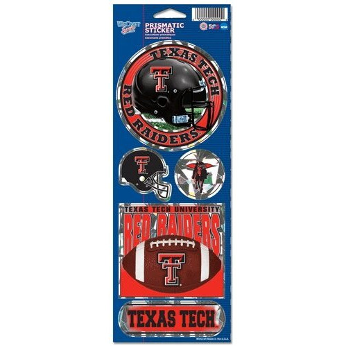 Texas Tech Red Raiders Stickers Prismatic - Special Order