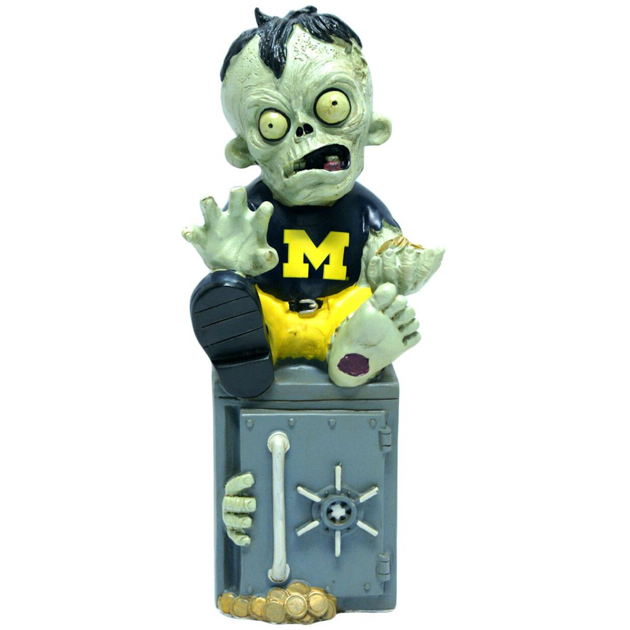 Michigan Wolverines Zombie Figurine Bank CO