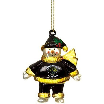 Jacksonville Jaguars Ornament 2 3/4 Inch Crystal Snowman CO