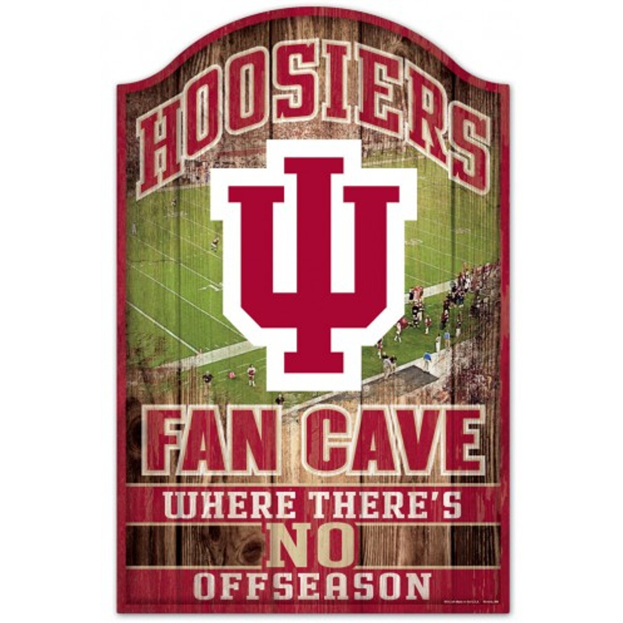 Indiana Hoosiers Sign 11x17 Wood Fan Cave Design