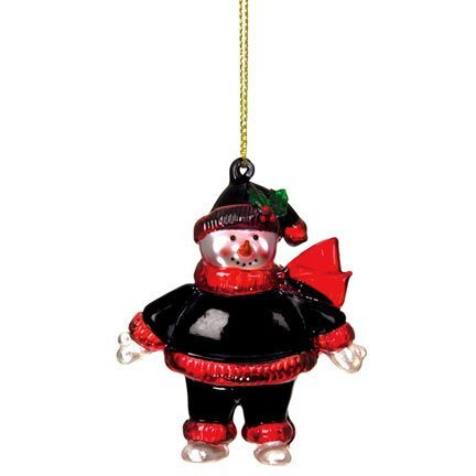 Atlanta Falcons Ornament 2 3/4 Inch Crystal Snowman CO