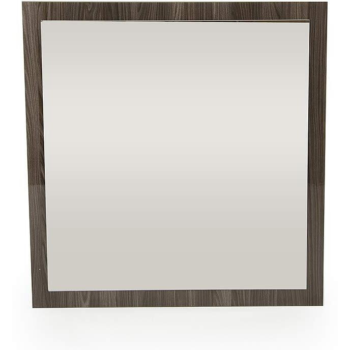 41" Grey Mdf  Veneer  And Glass Mirror