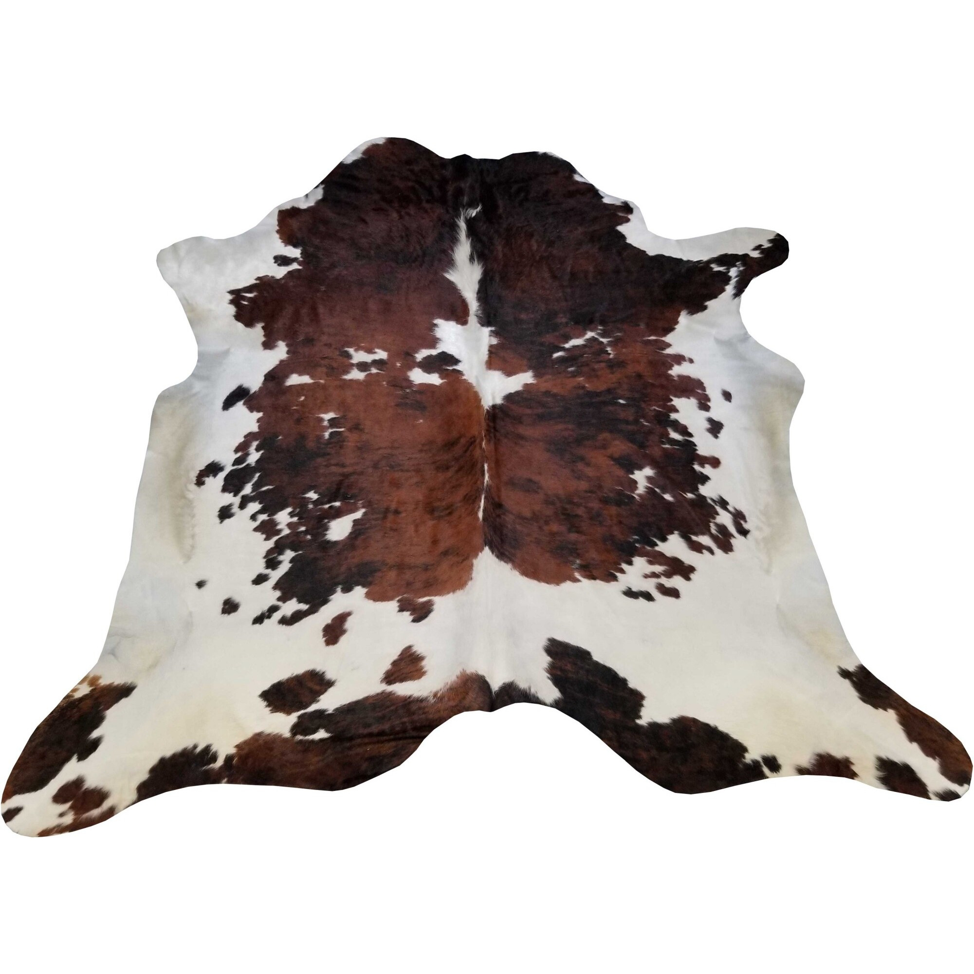 6 Ft Tri-Colored Brindled Cowhide Rug