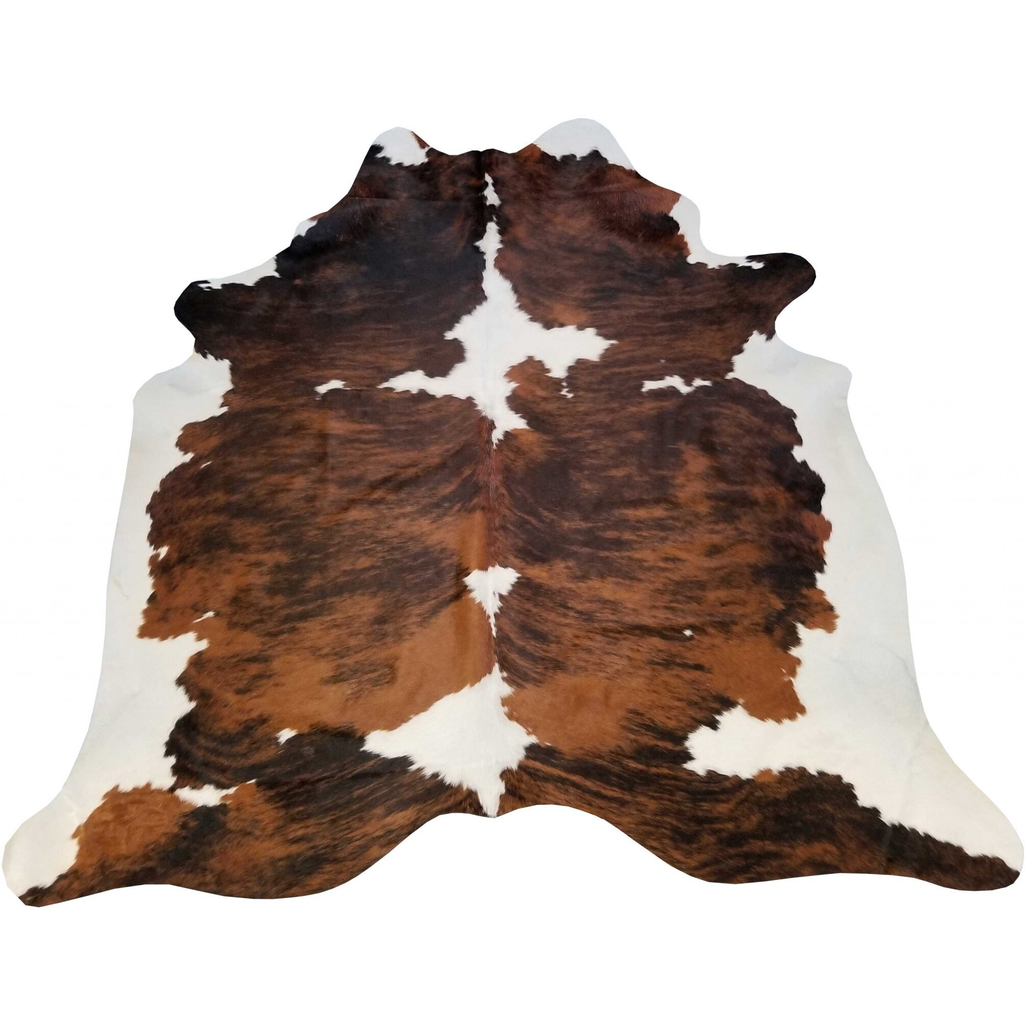 6 Ft Tri-Colored Brindled Cowhide Rug