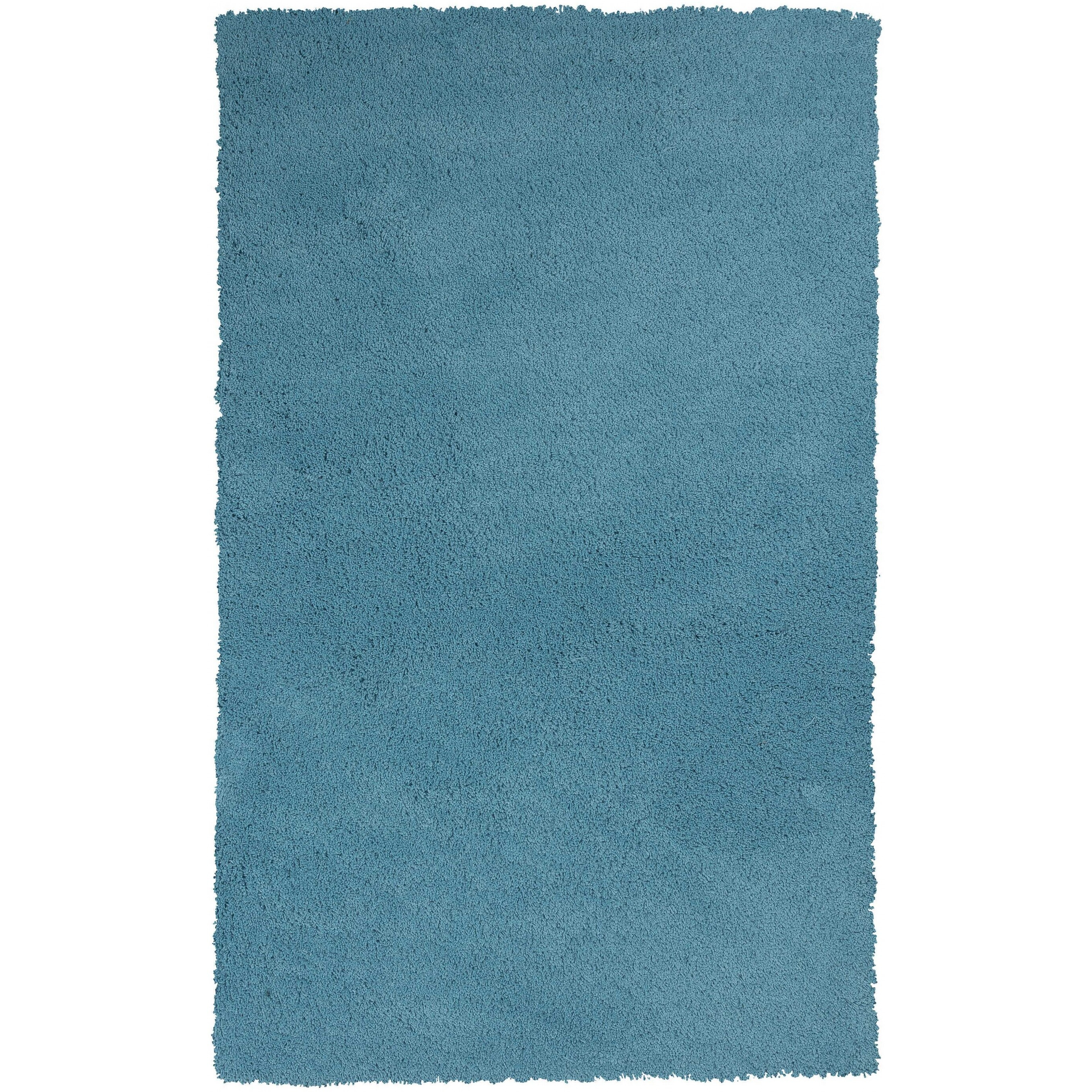 5' X 7' Highlighter Blue Plain Indoor Area Rug