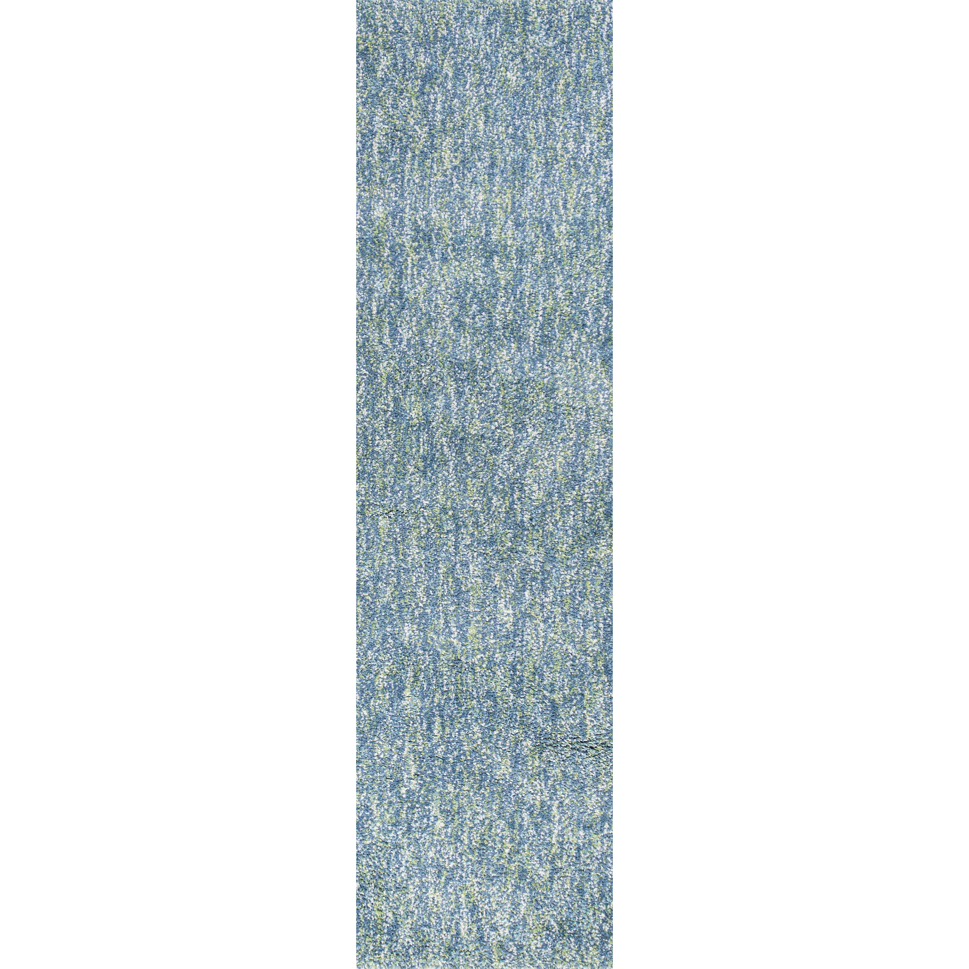 8' Seafoam Heather Indoor Shag Runner Rug