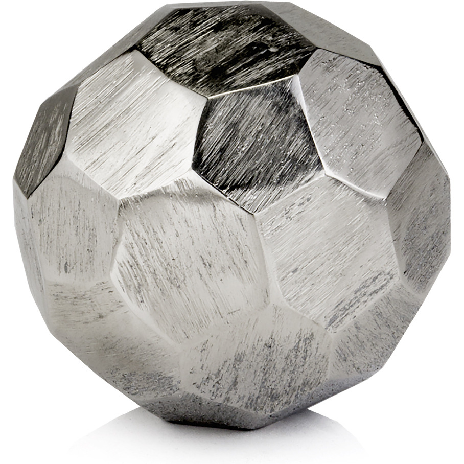 4" Rough Hewn Silver Sphere