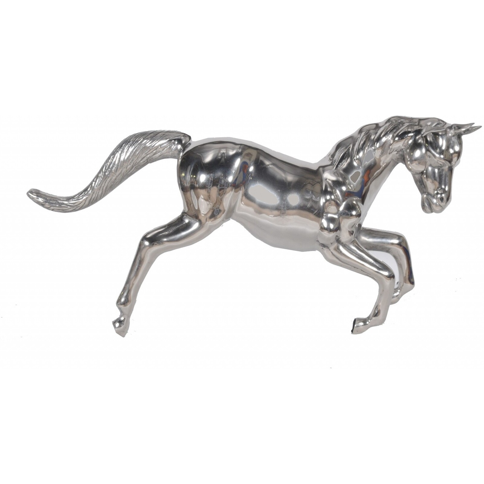 Large Silver Horse Statue