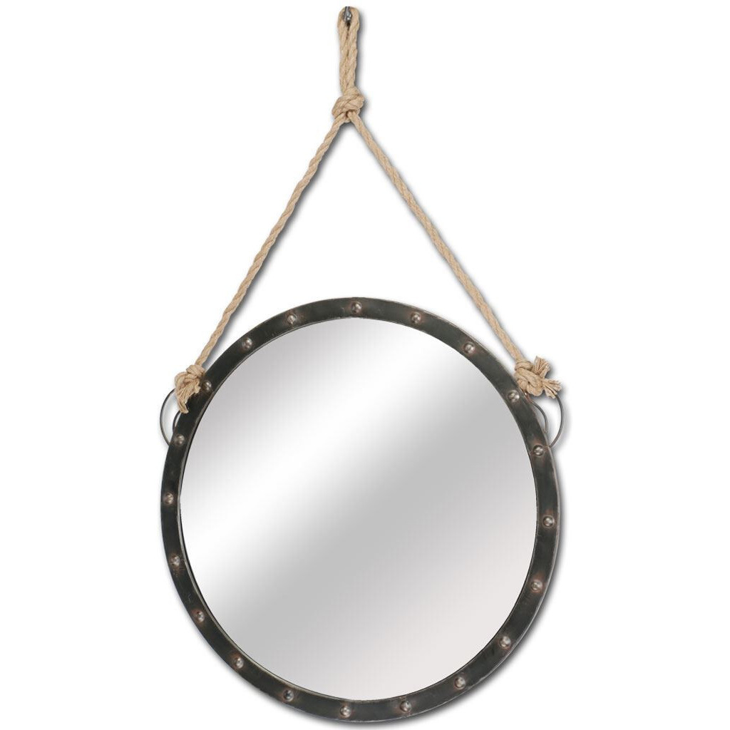 27" Round Metal Frame Wall Mirror