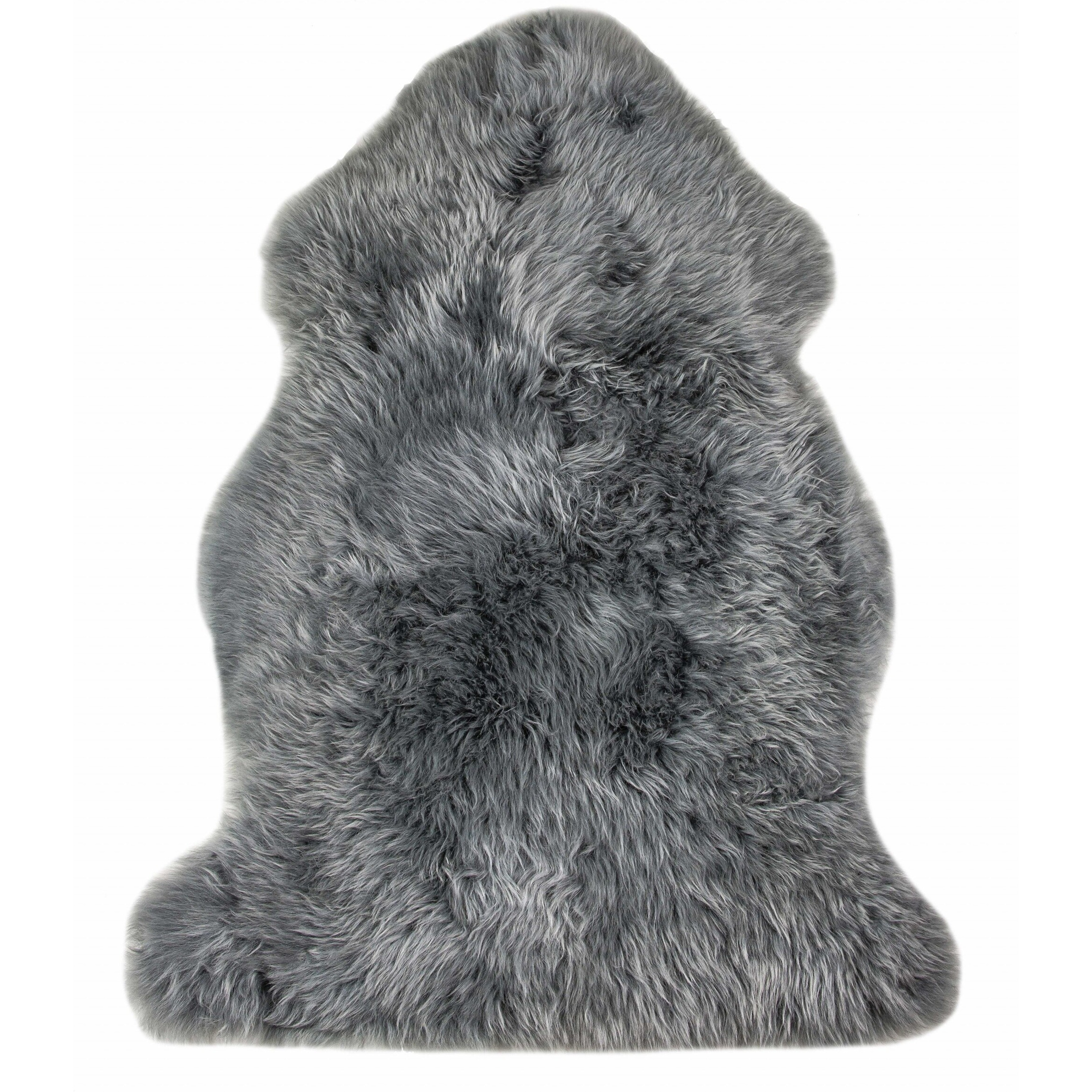 2' X 3' Warm Gray New Zealand Natural Sheepskin Rug