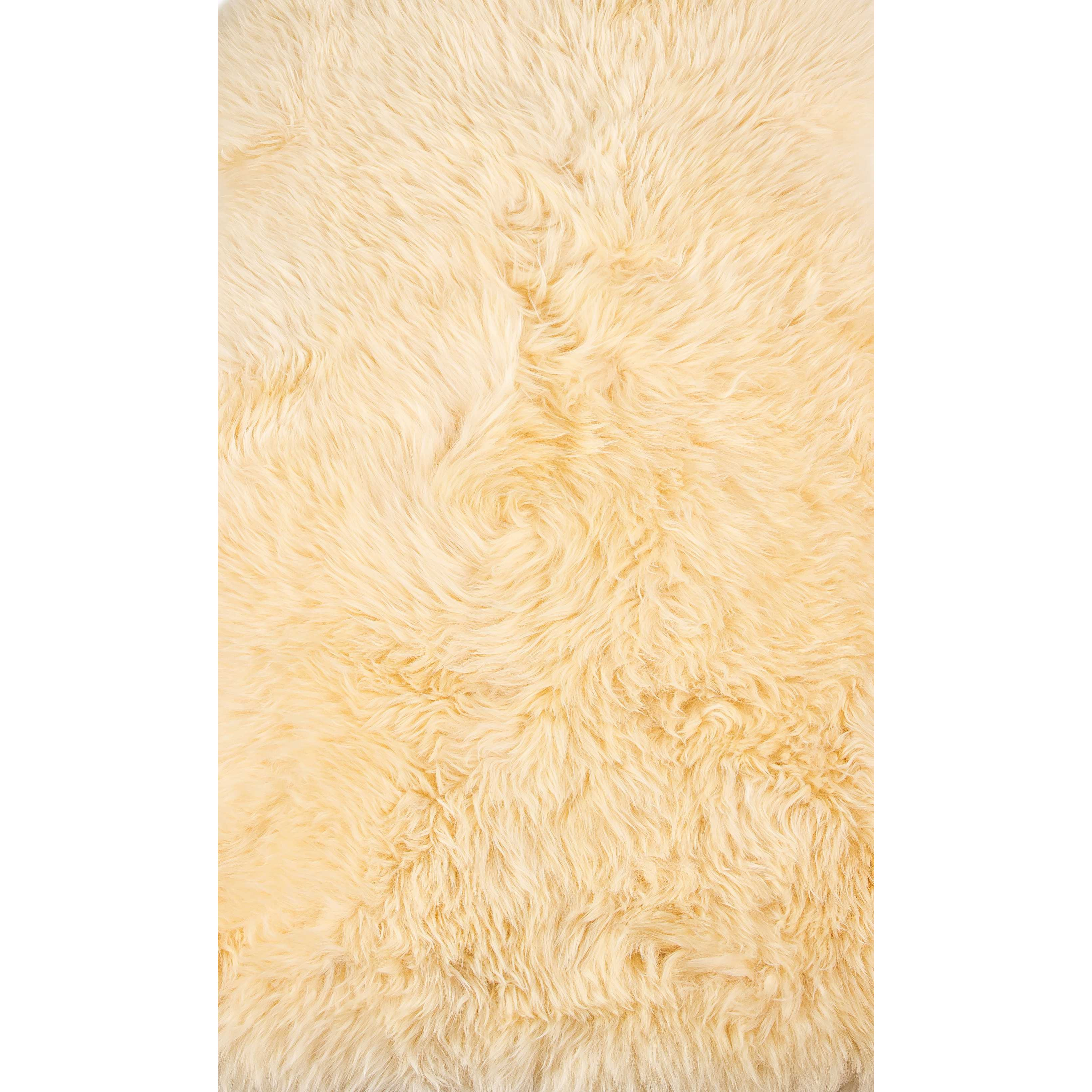 2' X 3' Cream New Zealand Natural Sheepskin Rug