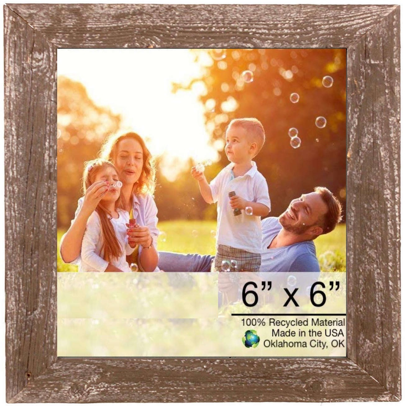 6" X 6" Rustic Espresso Picture Frame
