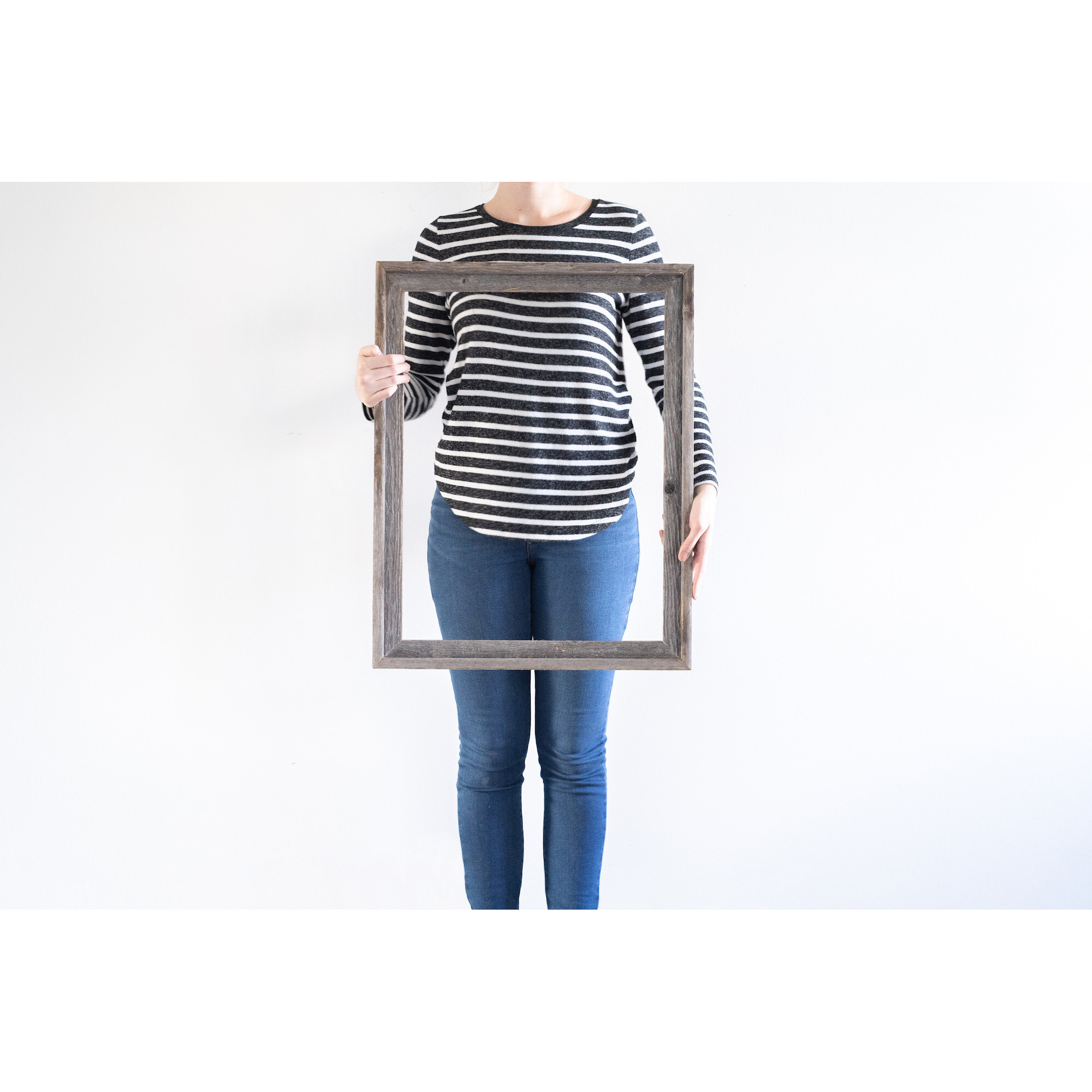 18X24 Weathered Grey Picture Frame With Sawtooth Hangers
