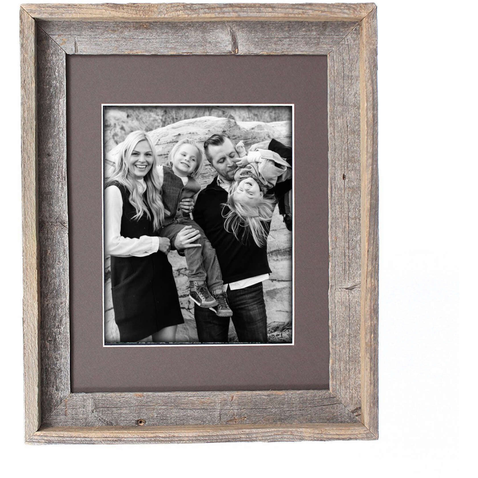 16X20 Natural Weathered Grey Picture Frame With Plexiglass Holder