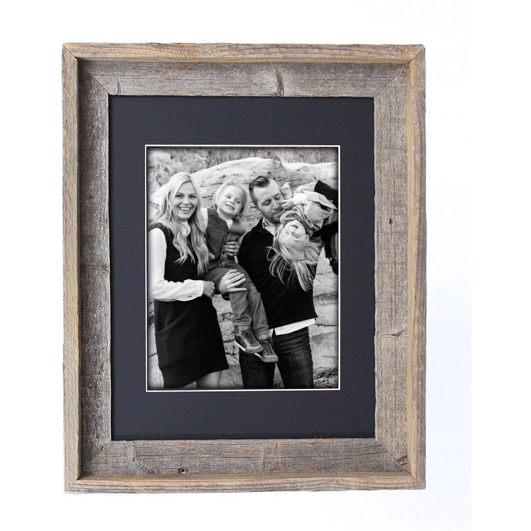 16X20 Rustic Black Picture Frame With Plexiglass Holder