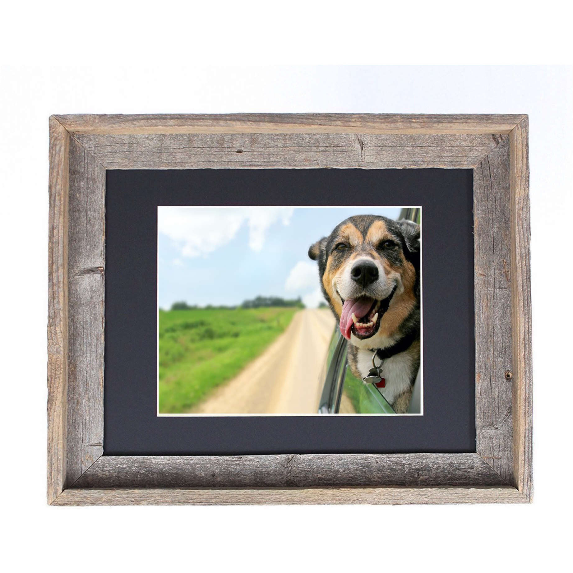 16X20 Rustic Black Picture Frame With Plexiglass Holder
