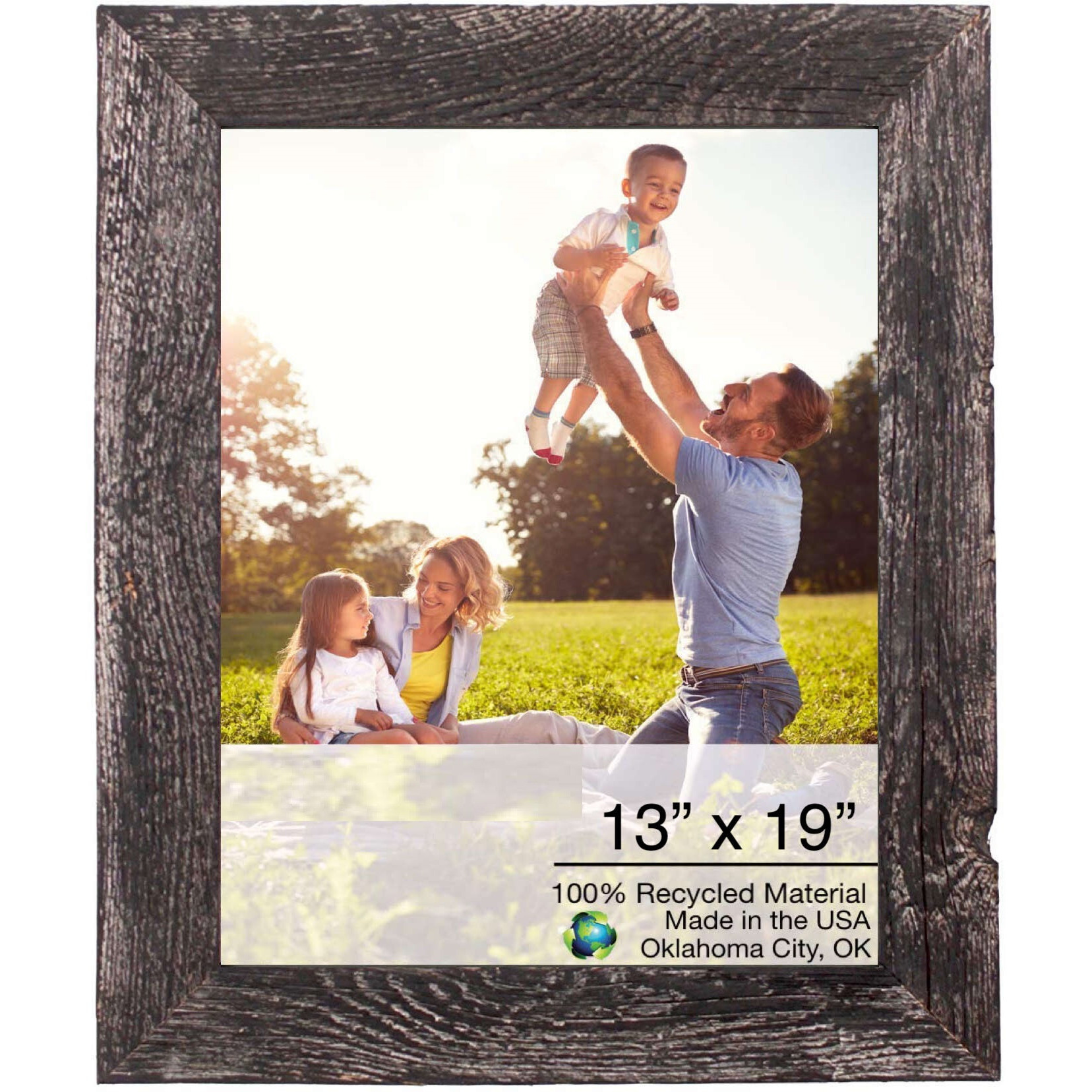 13X19 Rustic Smoky Black Picture Frame With Plexiglass Holder