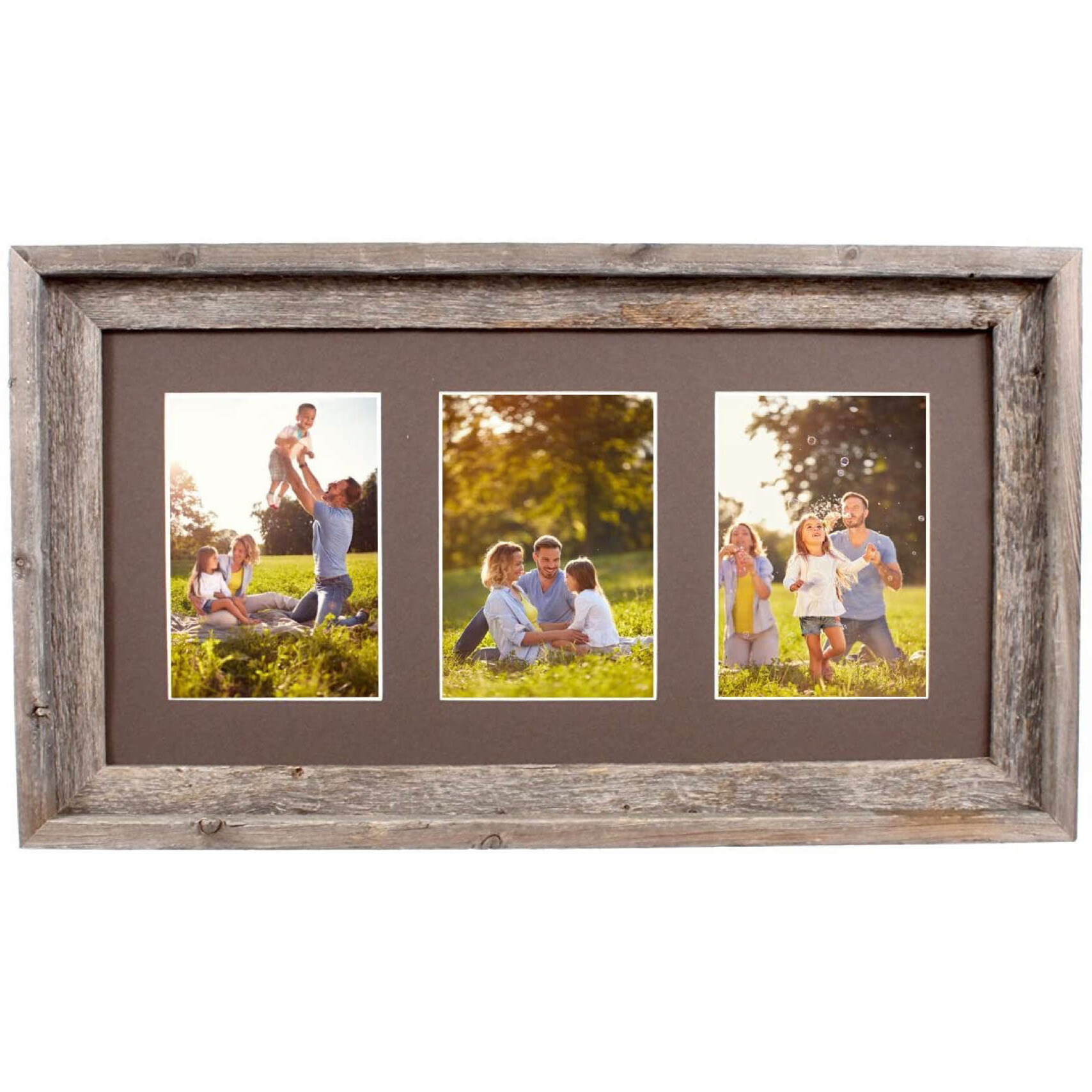 3 - 5X7 Natural Weathered Grey Picture Frame
