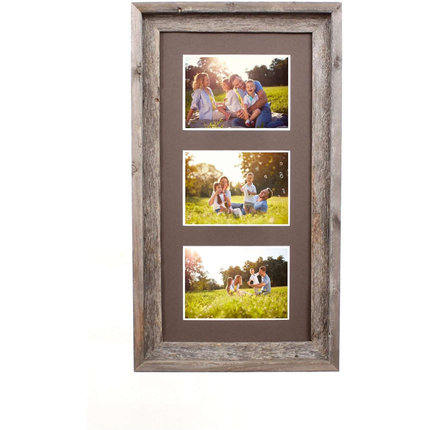 3 - 5X7 Natural Weathered Grey Picture Frame