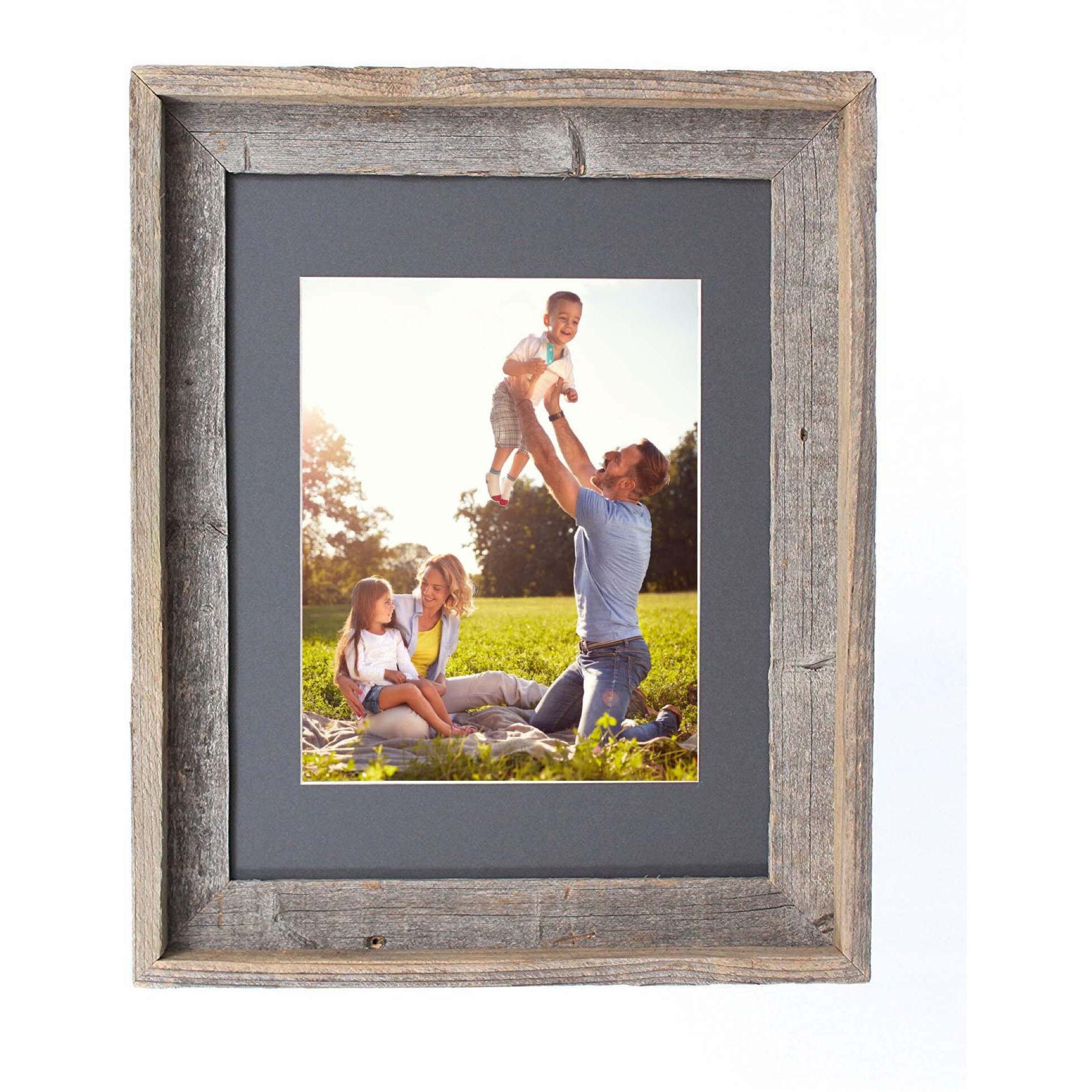 11X14  Rustic Cinder Picture Frame With Plexiglass Holder