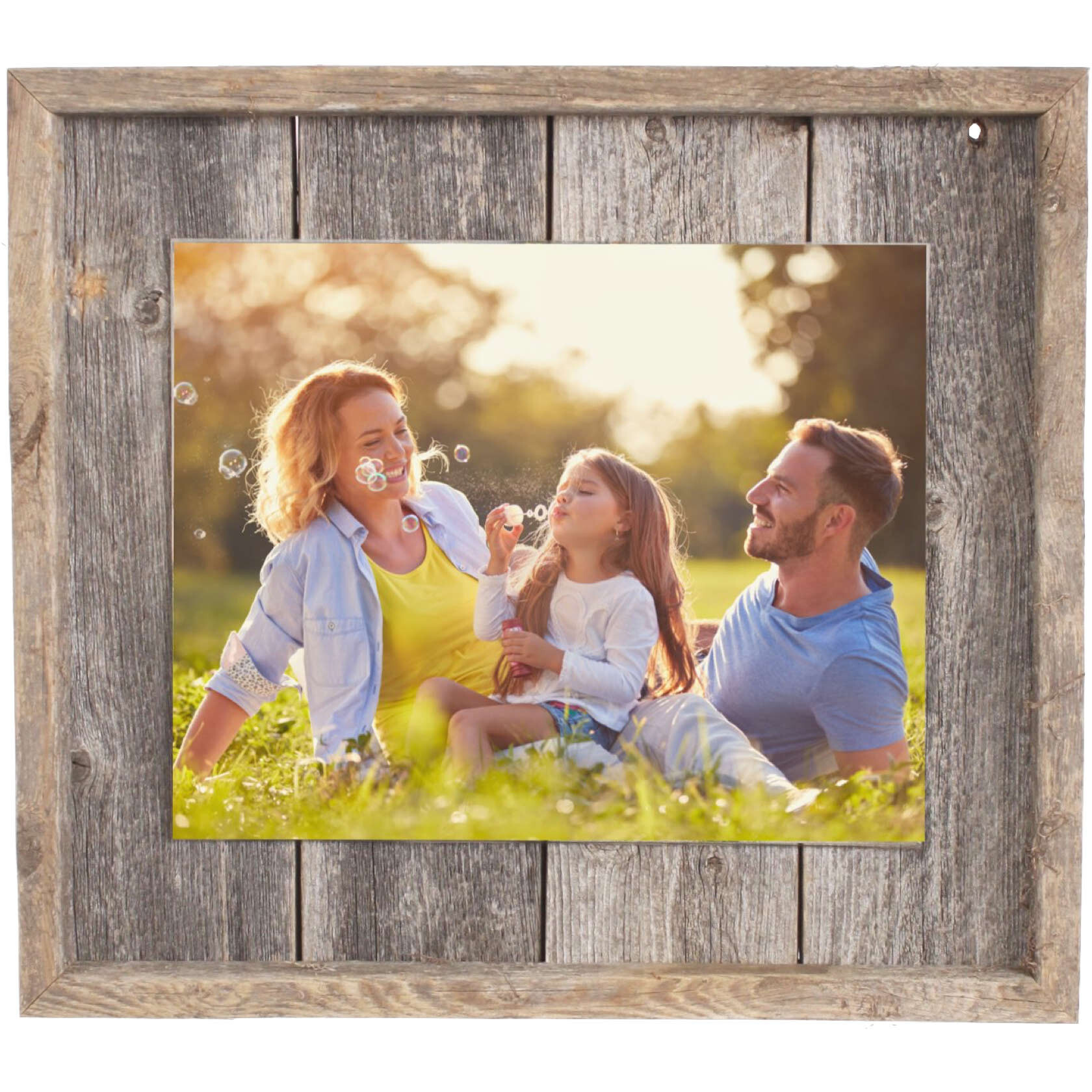 8X10 Rustic Weathered Grey Picture Frame With Plexiglass Holder