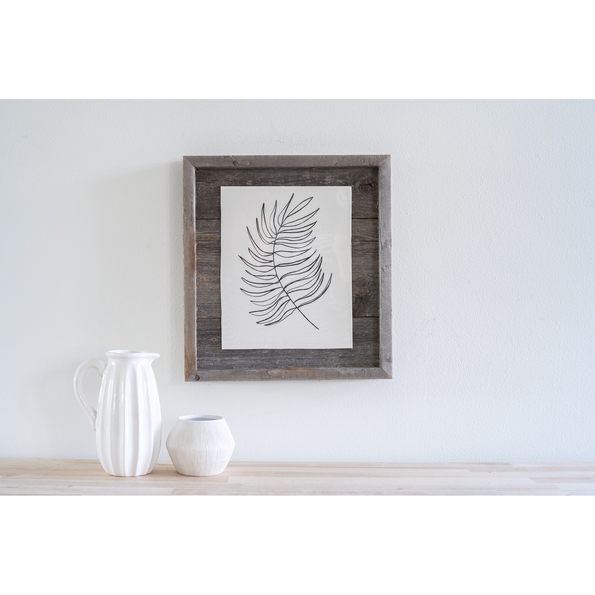8X10 Rustic Weathered Grey Picture Frame With Plexiglass Holder