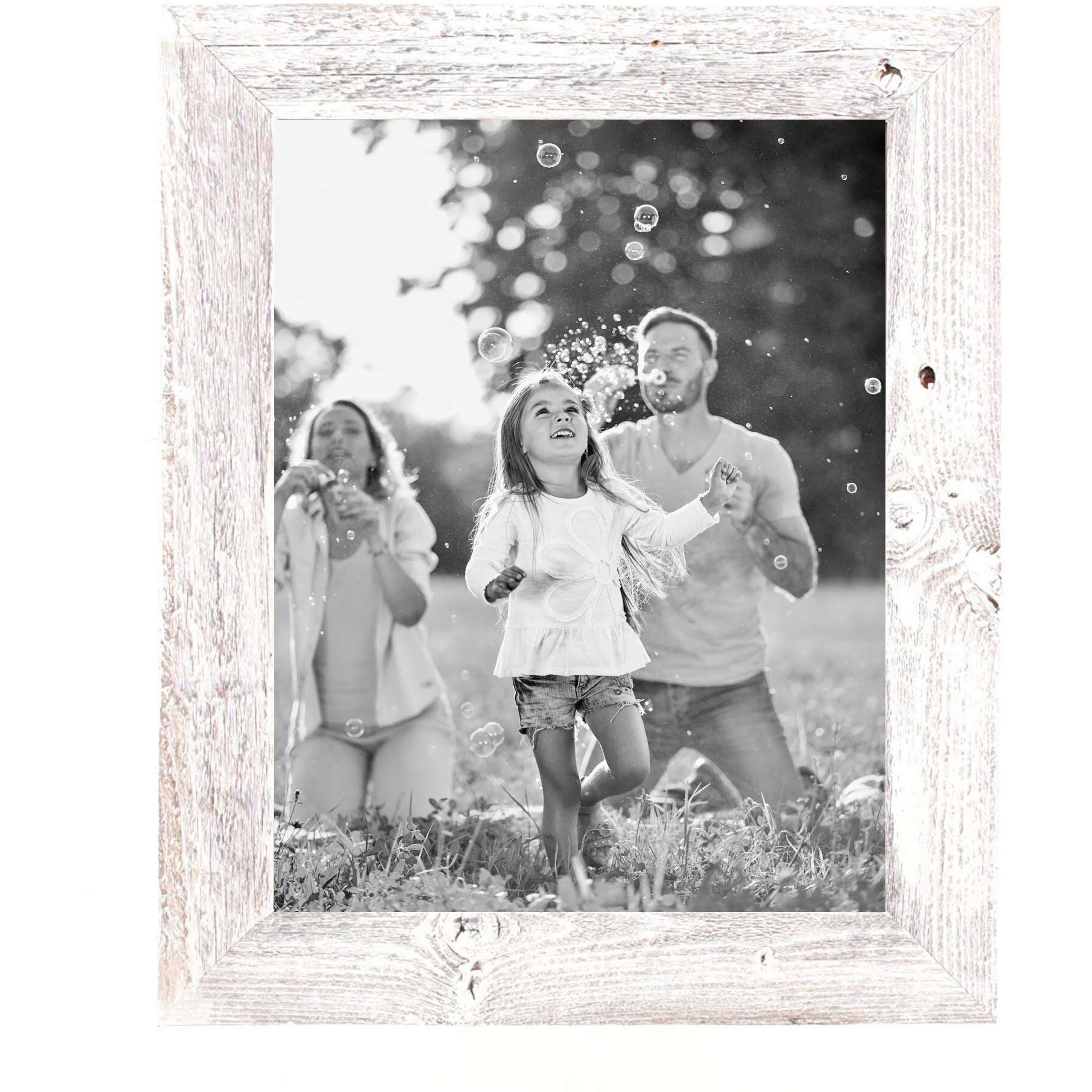 12&quotX13" Rustic Smoky Black Picture Frame