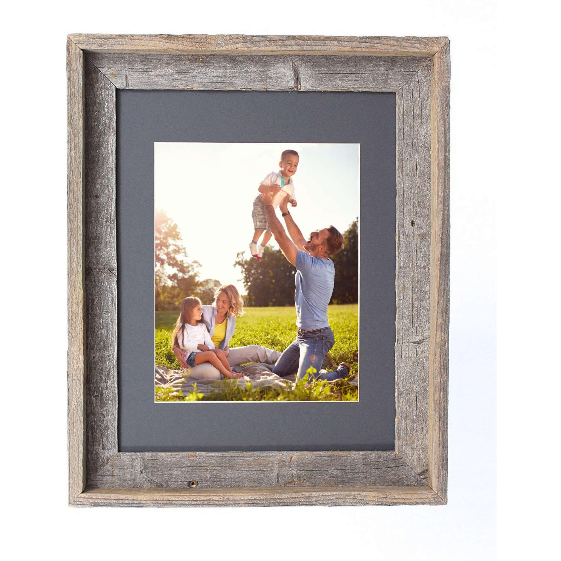 16X20 Rustic Cinder Picture Frame With Plexiglass Holder