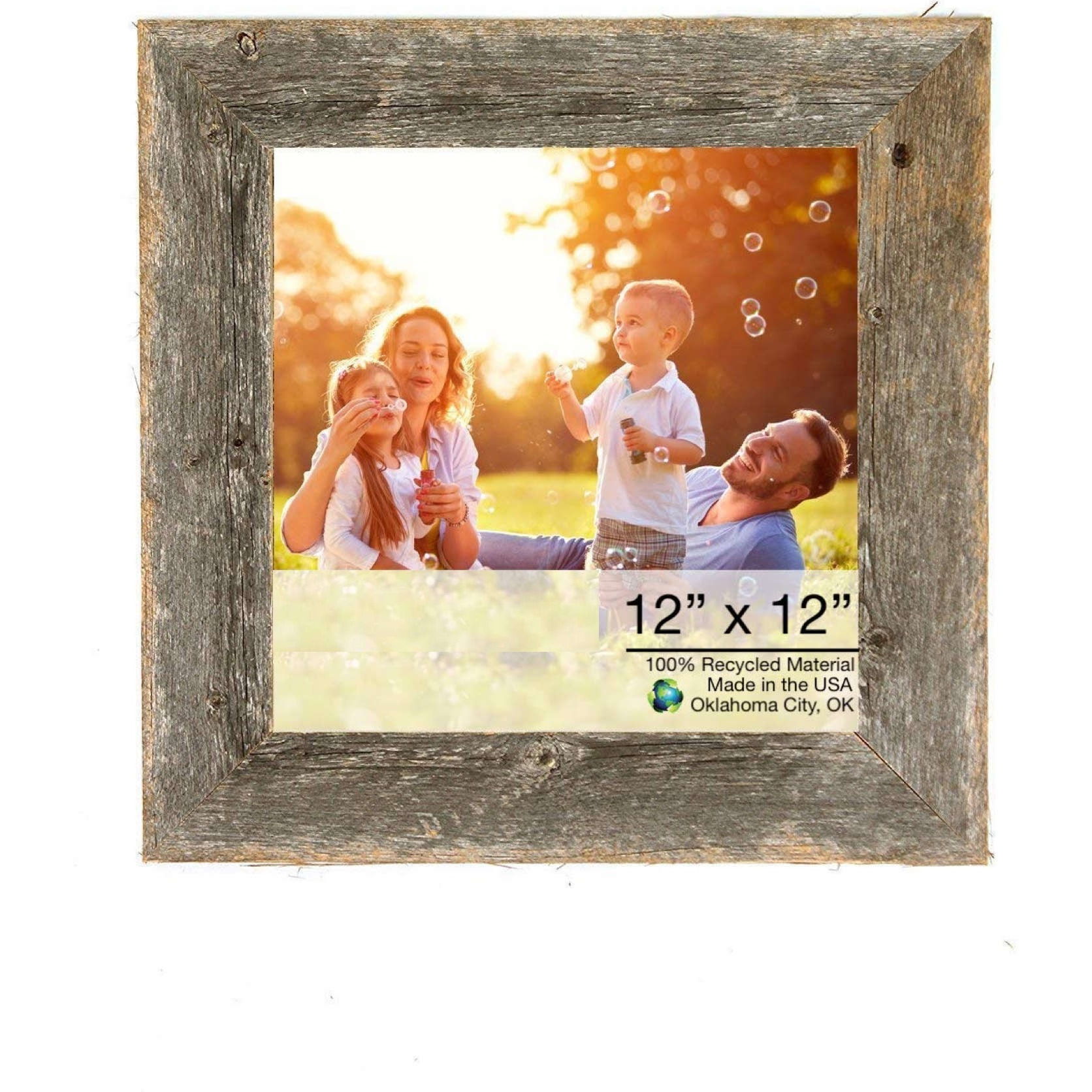 12X12 Natural Weathered Grey Picture Frame
