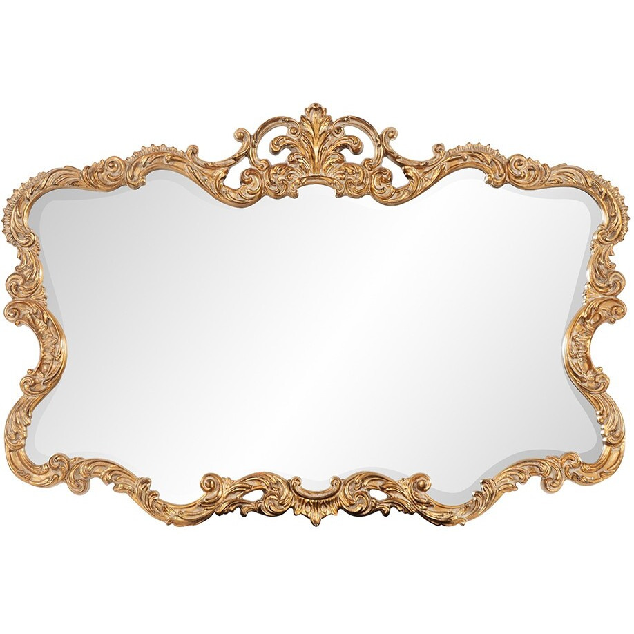 Gold Leaf Mirror With Decorative Textured Frame