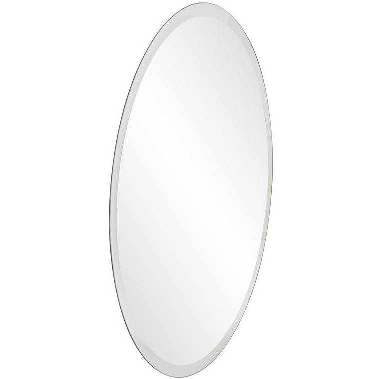 12" X 12" Minimalist Round Mirror With Beveled Edge
