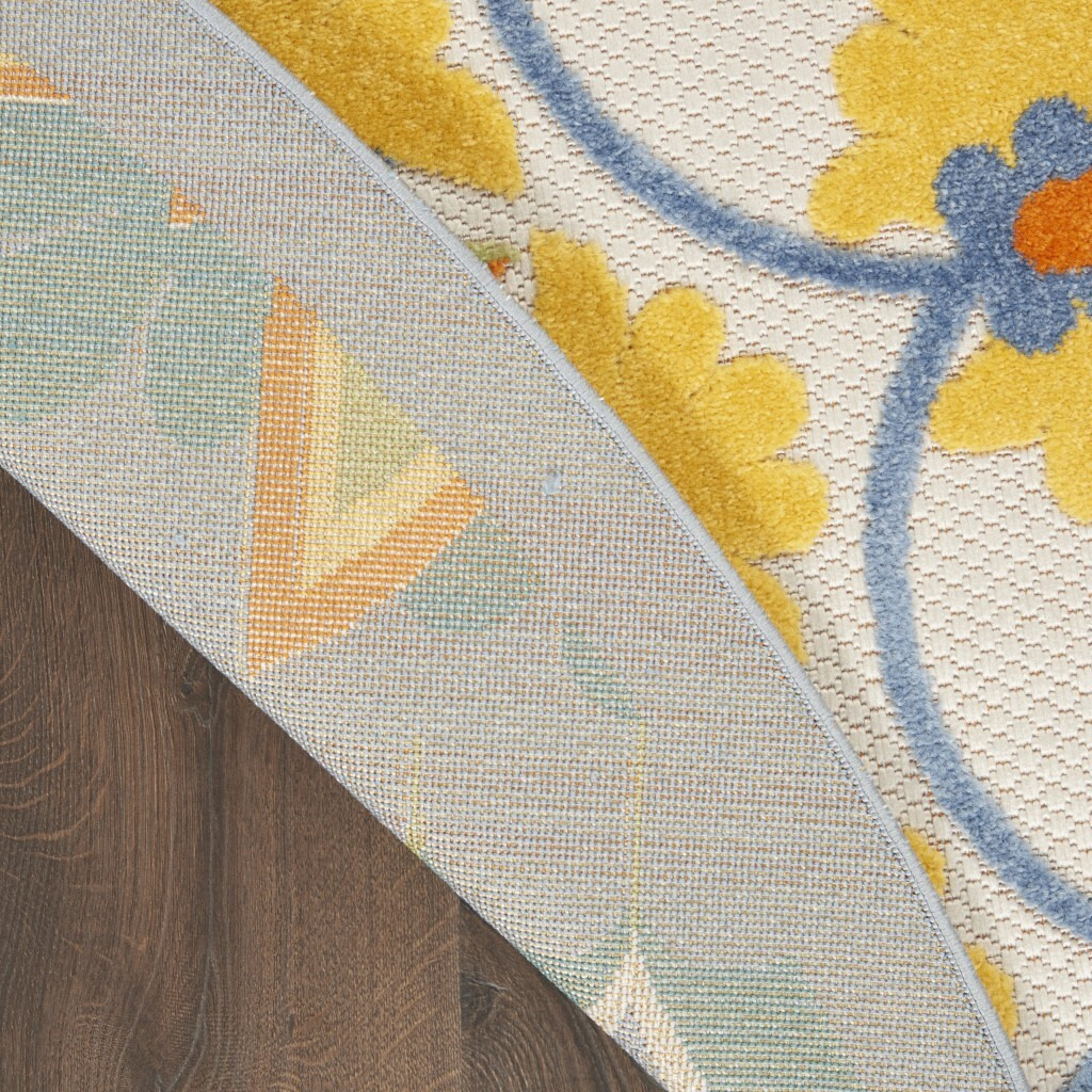 4 Round Multi Medallion Indoor Outdoor Area Rug