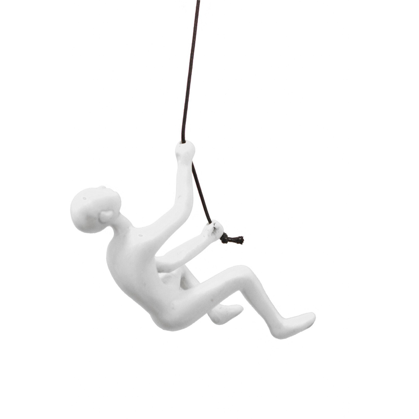 6" White Unique Climbing Man Wall Art