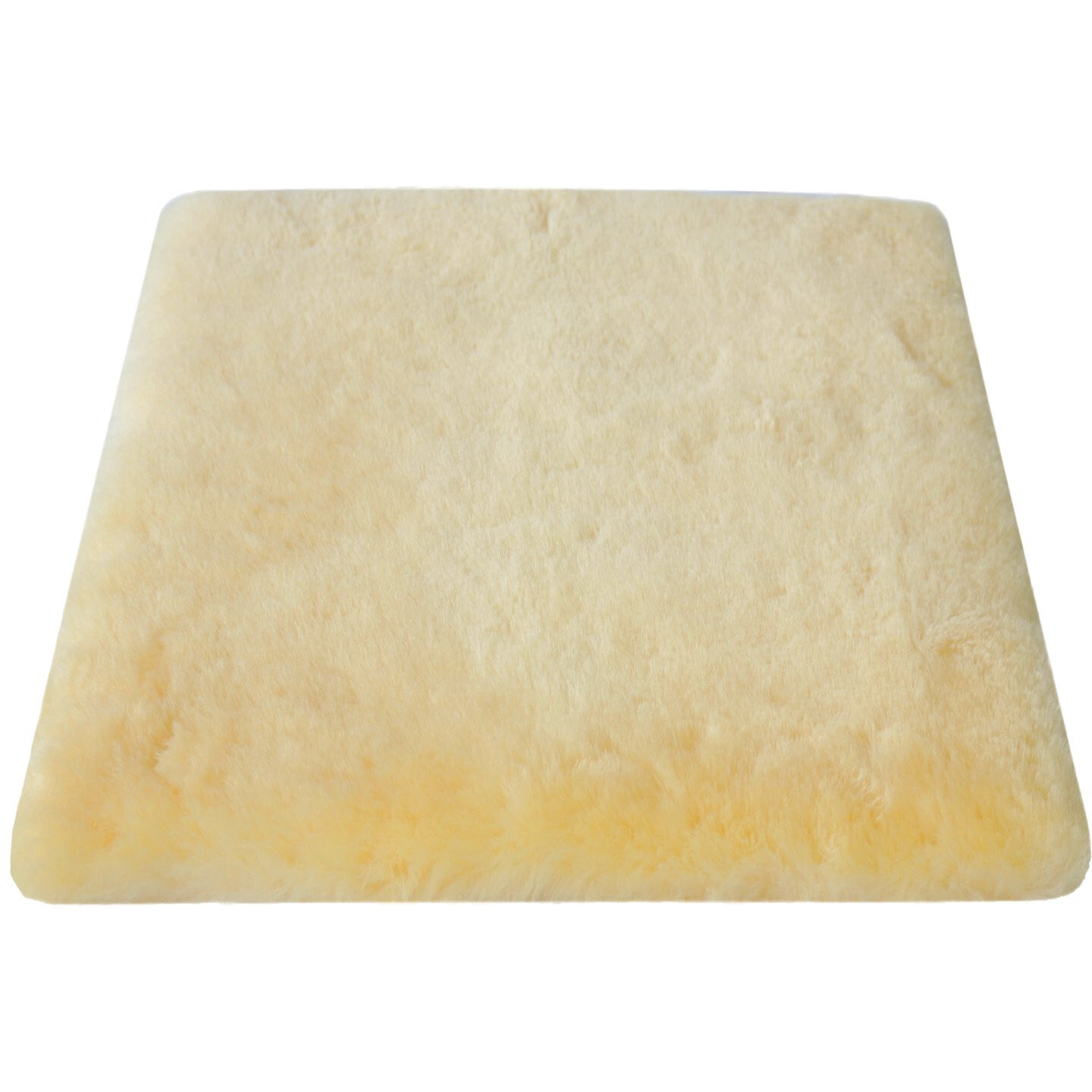 17" Square Natural Off White Medical Grade Sheepskin Chair Pad