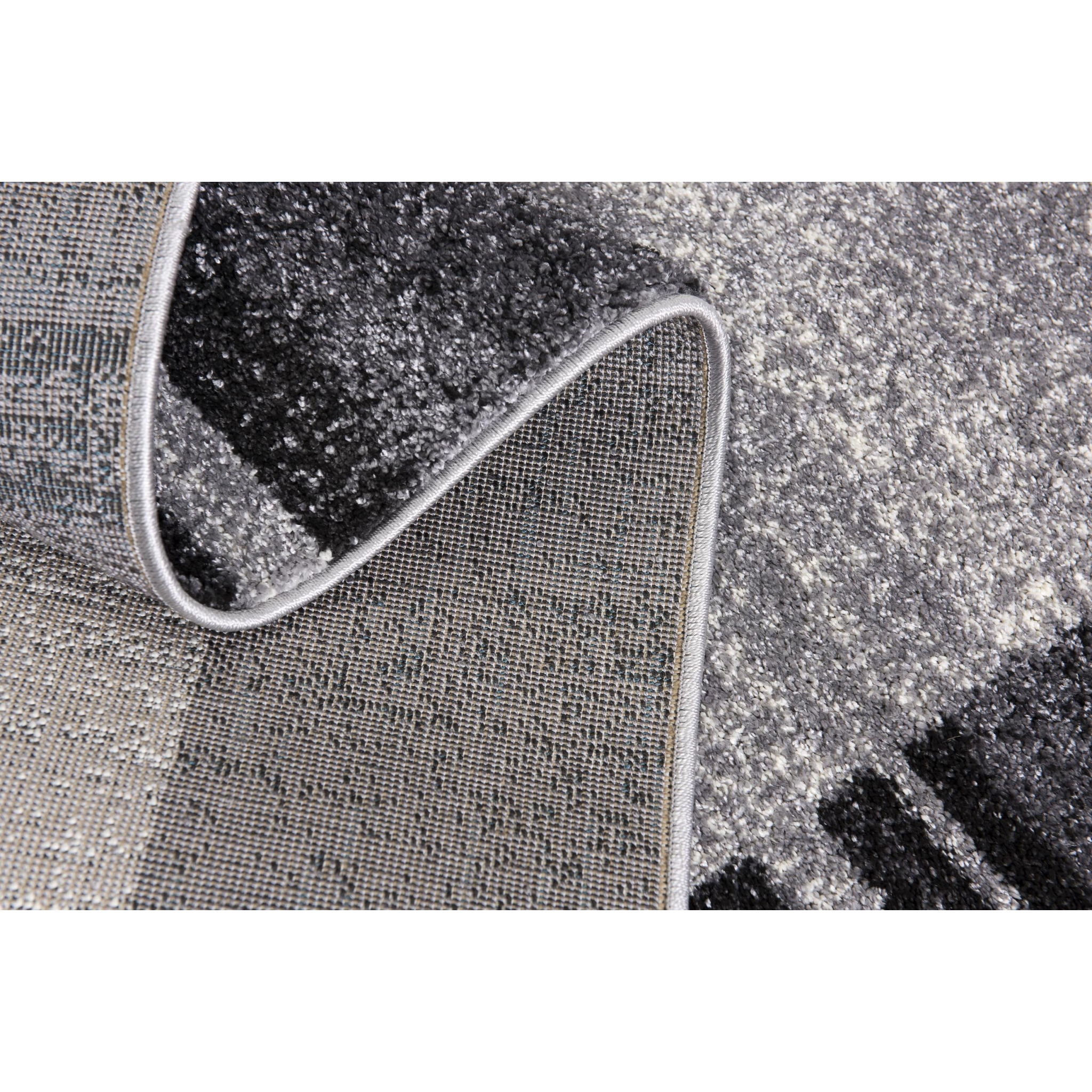 8 X 11 Gray Modern Bordered Area Rug