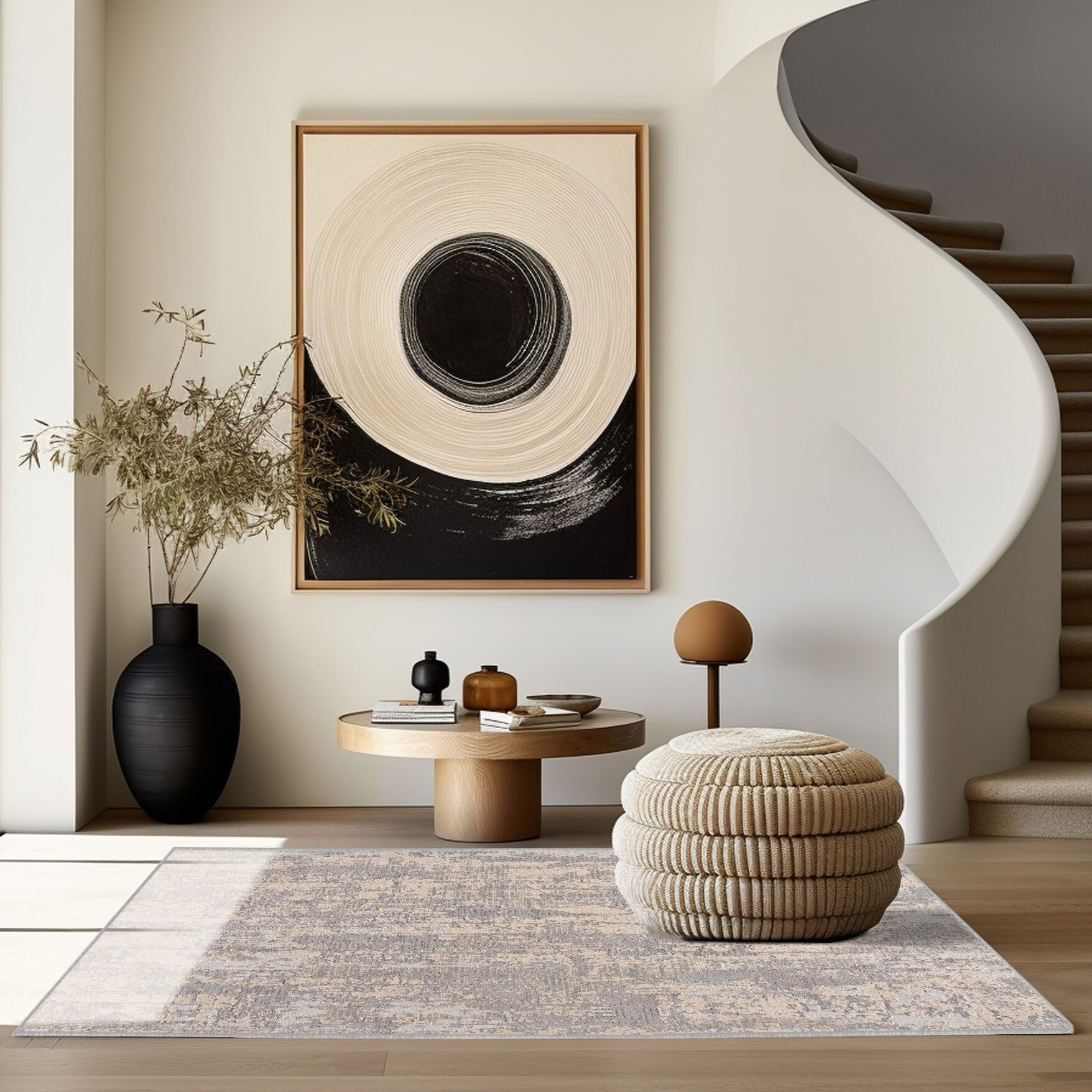 4 X 6 Gray Metro Modern Abstract Area Rug
