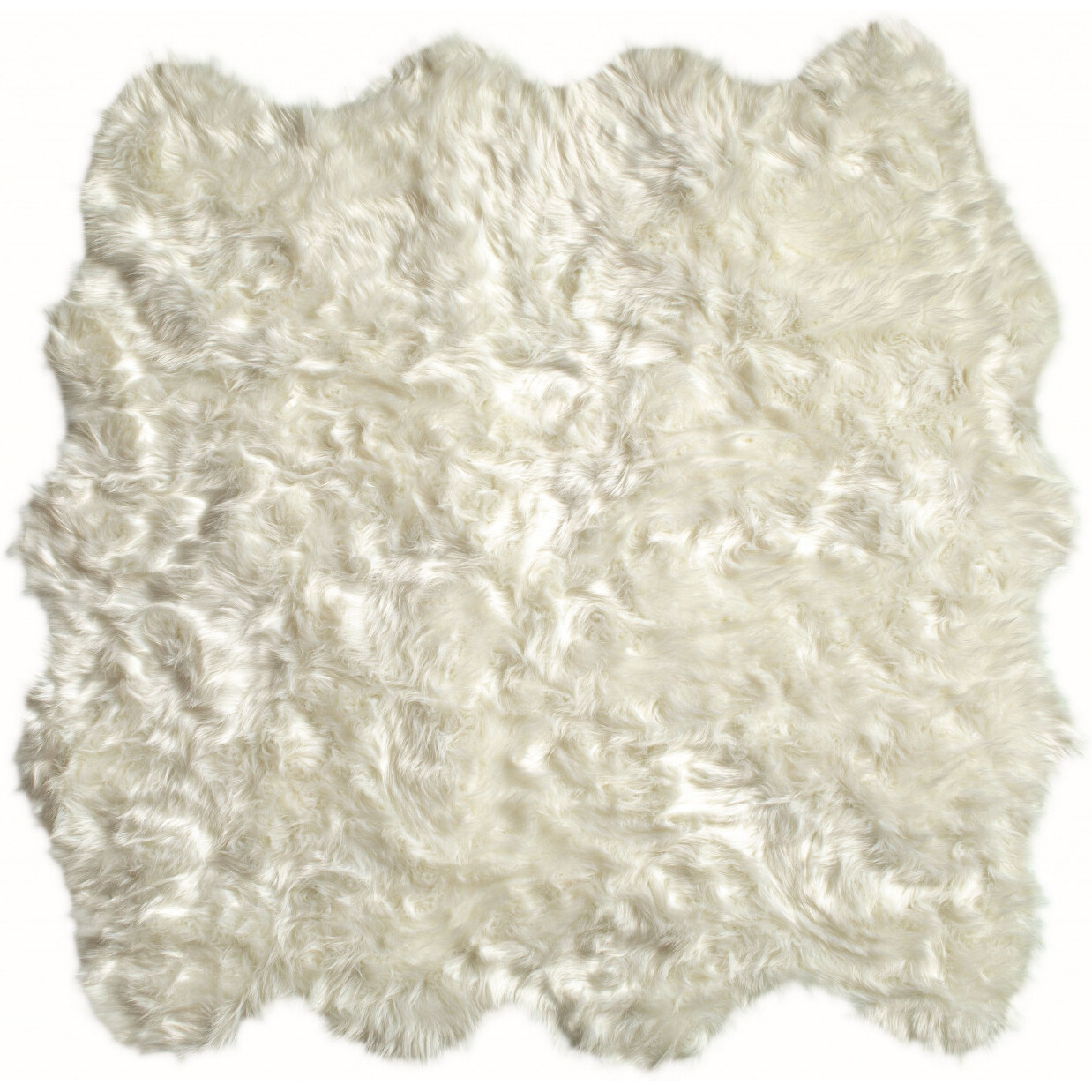 Off White Animal Print Area Rug