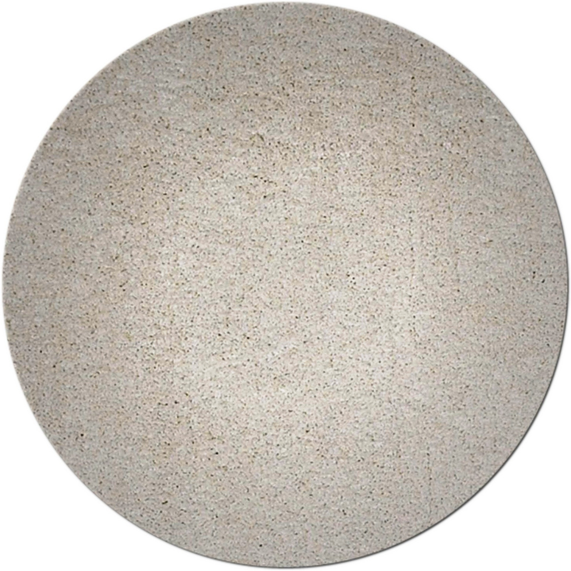 8' Round  Polyester Ivory  Area Rug