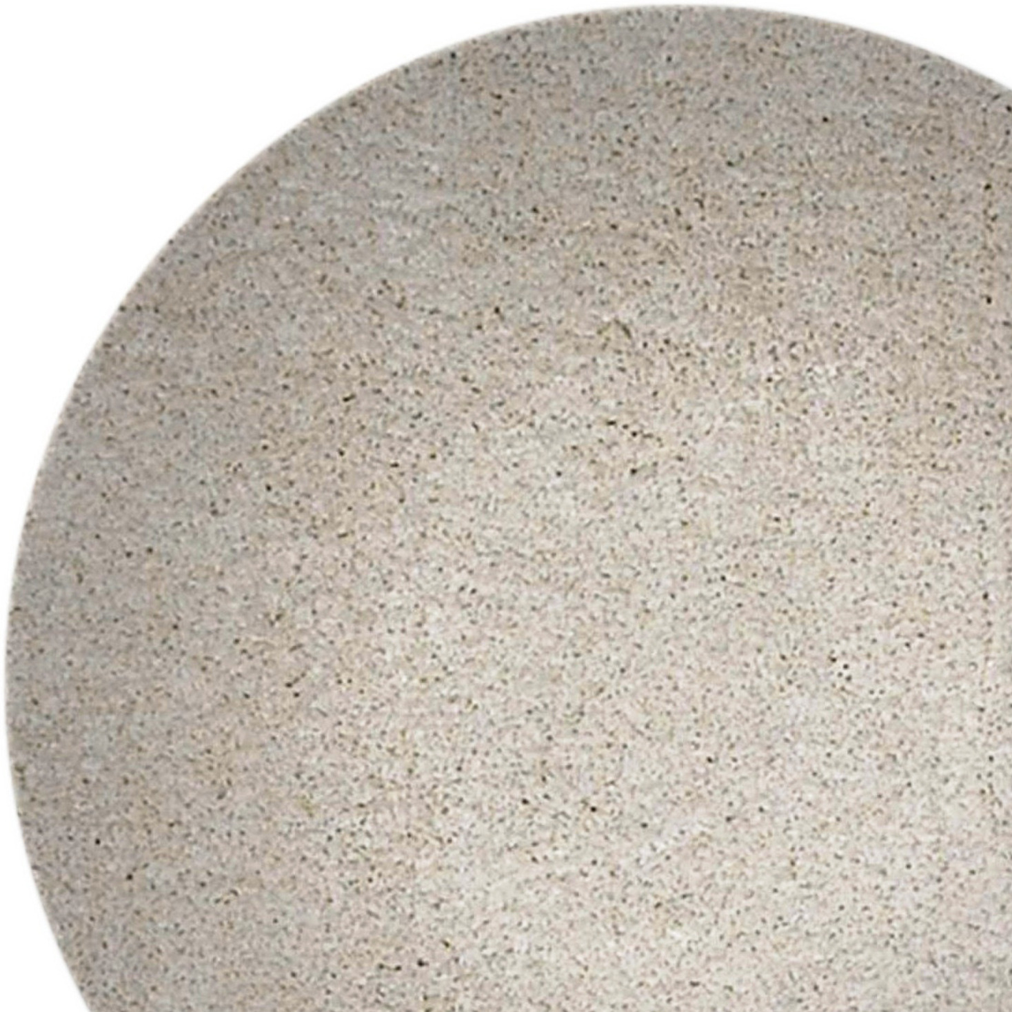 8' Round  Polyester Ivory  Area Rug