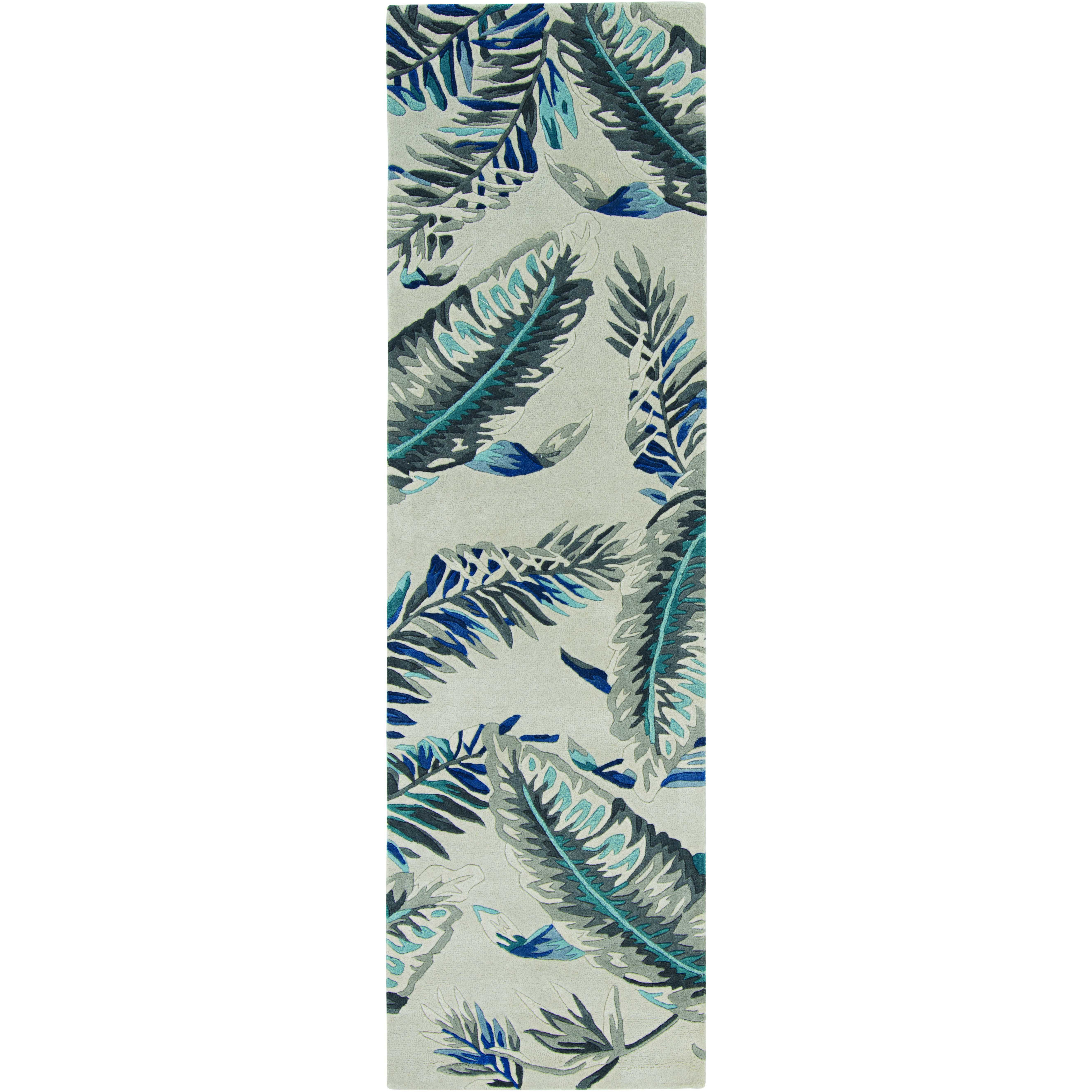 96 X 126 Grey Or  Blue Wool Rug