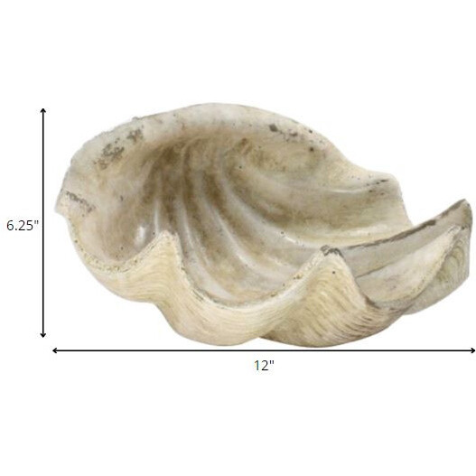 White Sea Shell Sculpture